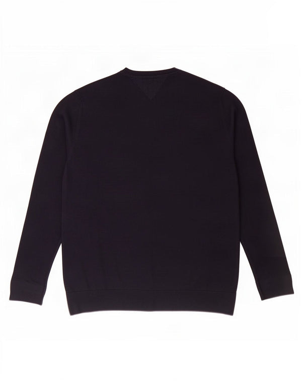 Tommy Hilfiger Herre V-hals sweater XL Marineblå Bomuld