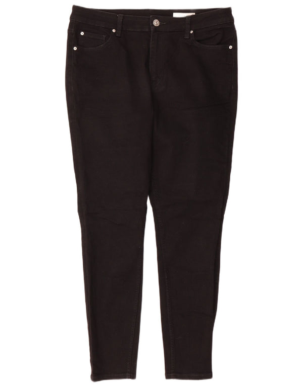 Marks & Spencer Womens The Ivy Skinny Jeans UK 16 Large W34 L28 Black