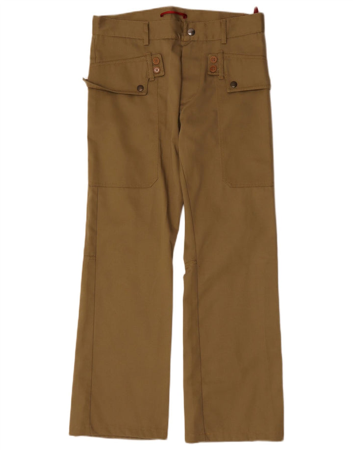 David Mayer Dame Bootcut Cargo Trousers IT 46 Large W31 L29 Khaki