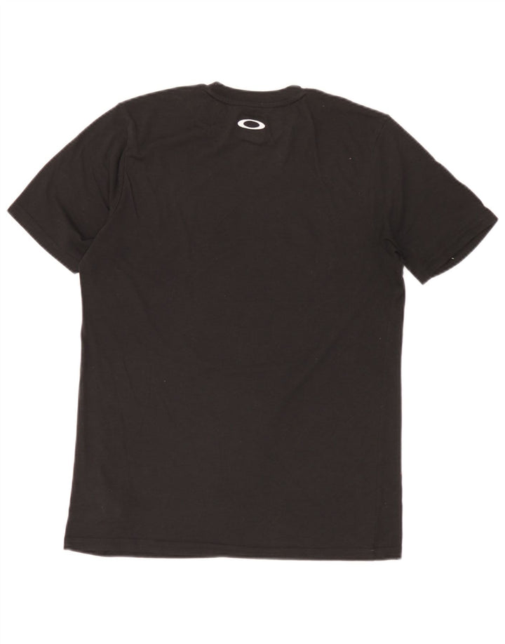 Oakley Herre Regular Fit Grafisk T-Shirt Top XS Sort Polyester