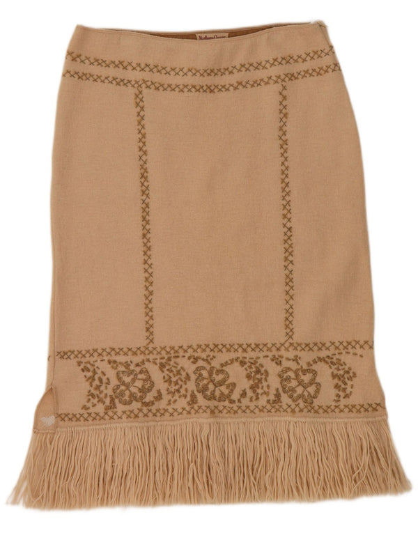 Marlboro Classics lige nederdel til kvinder Large W32 Beige Floral