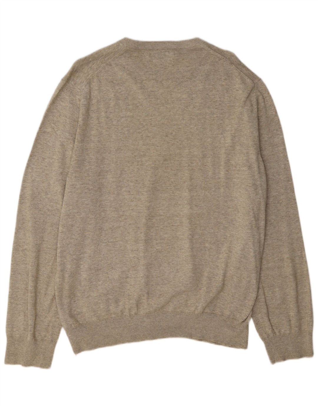 Marks & Spencer Herre Boat Neck Jumper Sweater XL Grå Flecked Bomuld