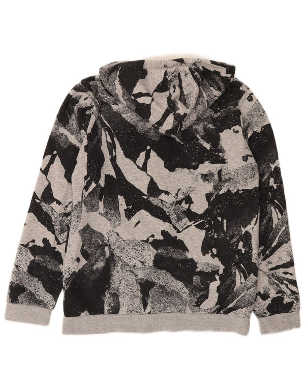 Adidas hættetrøje med lynlås til drenge 11-12 år Grå Camouflage Bomuld