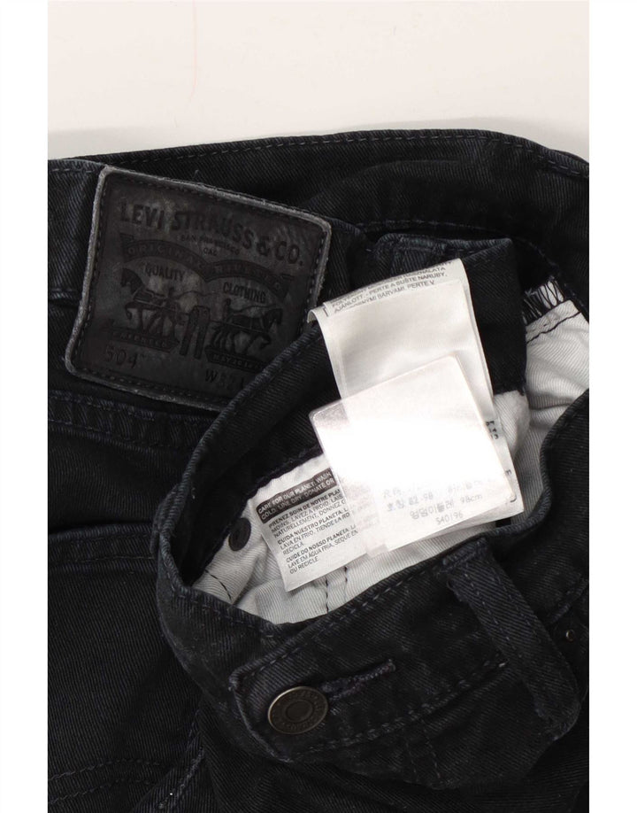 Levi's Herre 504 lige jeans W32 L32 sort bomuld