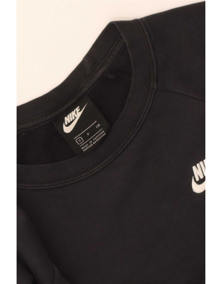 Nike Dame Oversized Sweatshirt Jumper UK 10 Lille Sort