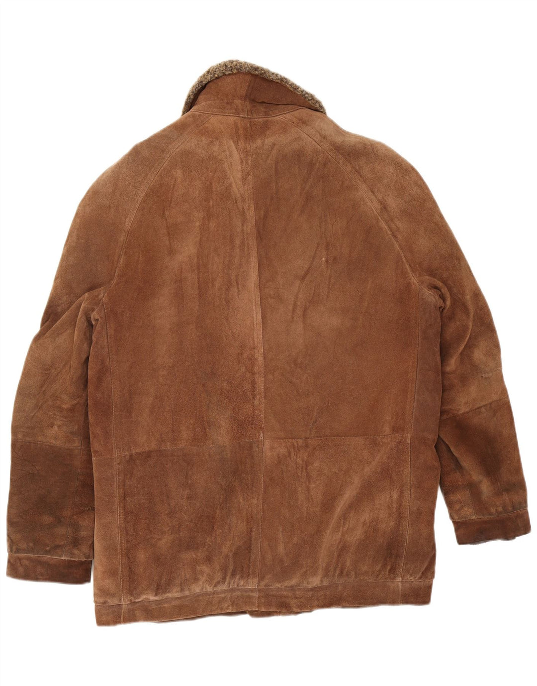 Vintage herre ruskind shearling jakke UK 38 medium brunt læder