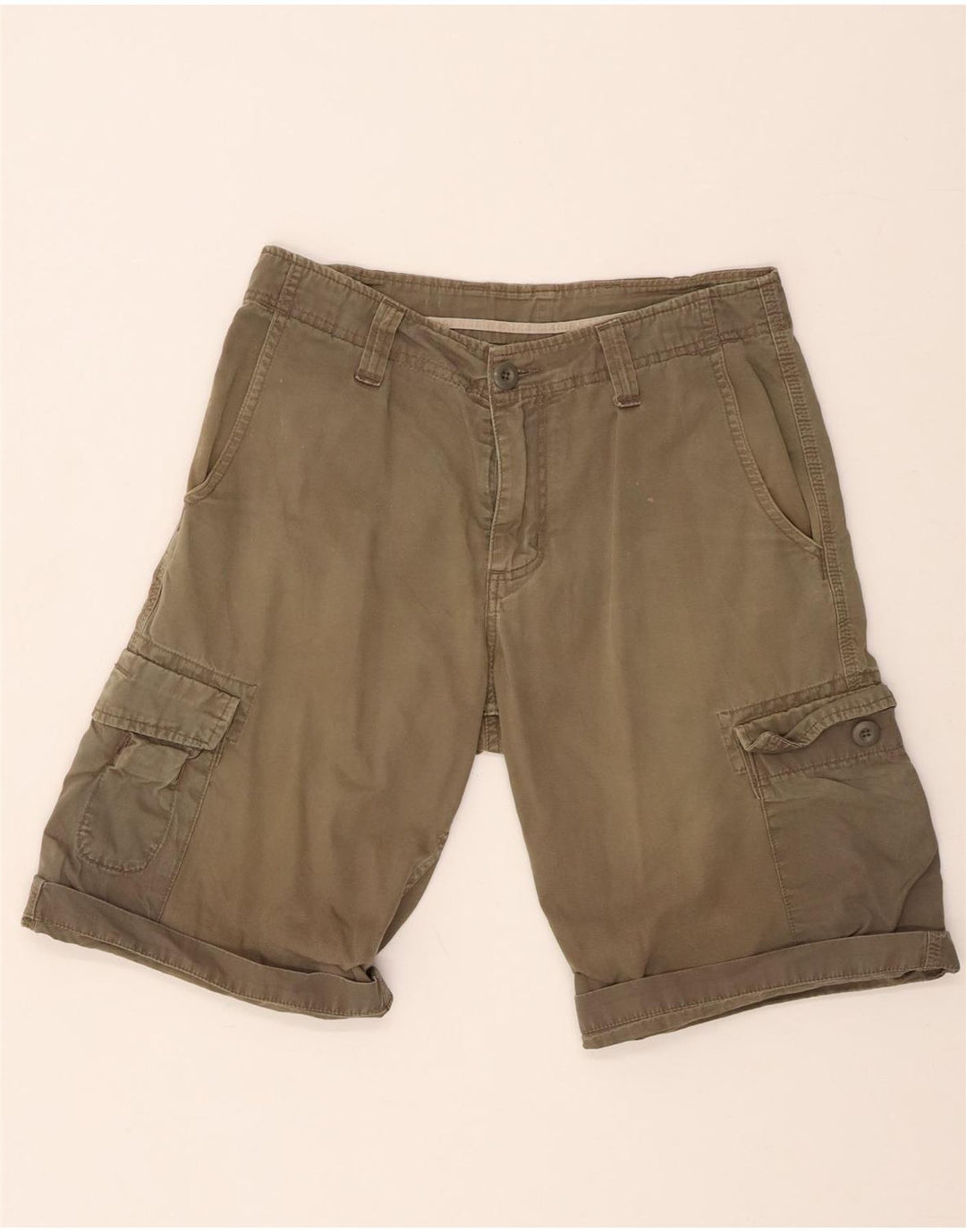 CARHARTT Herre Cargo Shorts W30 Medium Khaki Bomuld