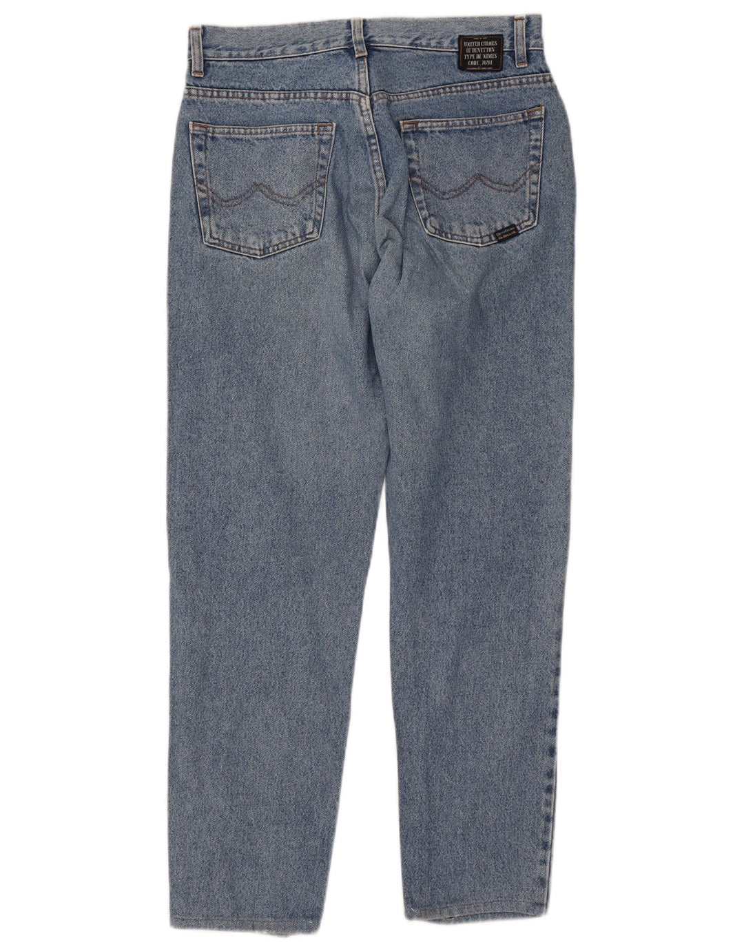 BENETTON Kvinder Højtaljede tilspidsede Jeans IT 48 XL W32 L30 Blå Bomuld