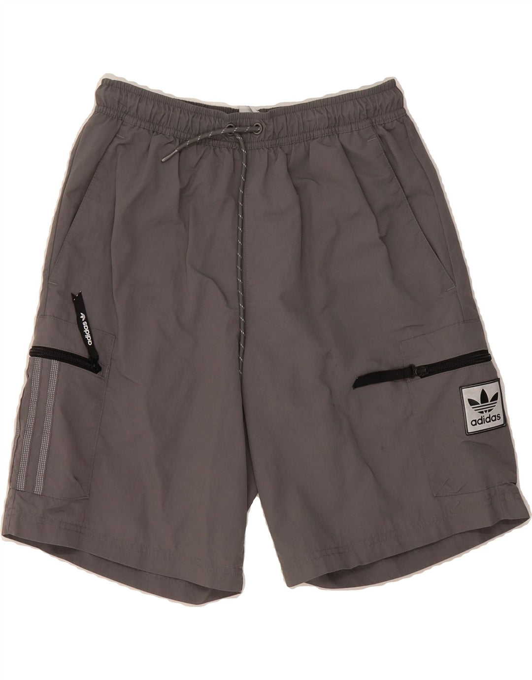 ADIDAS Mens Sport Shorts Small Grey Nylon Vintage Adidas and Second-Hand Adidas from Messina Hembry 