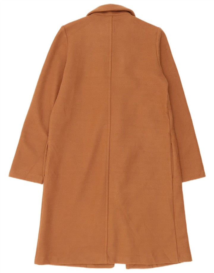 Zara Dame Overfrakke UK 10 Lille brun polyester