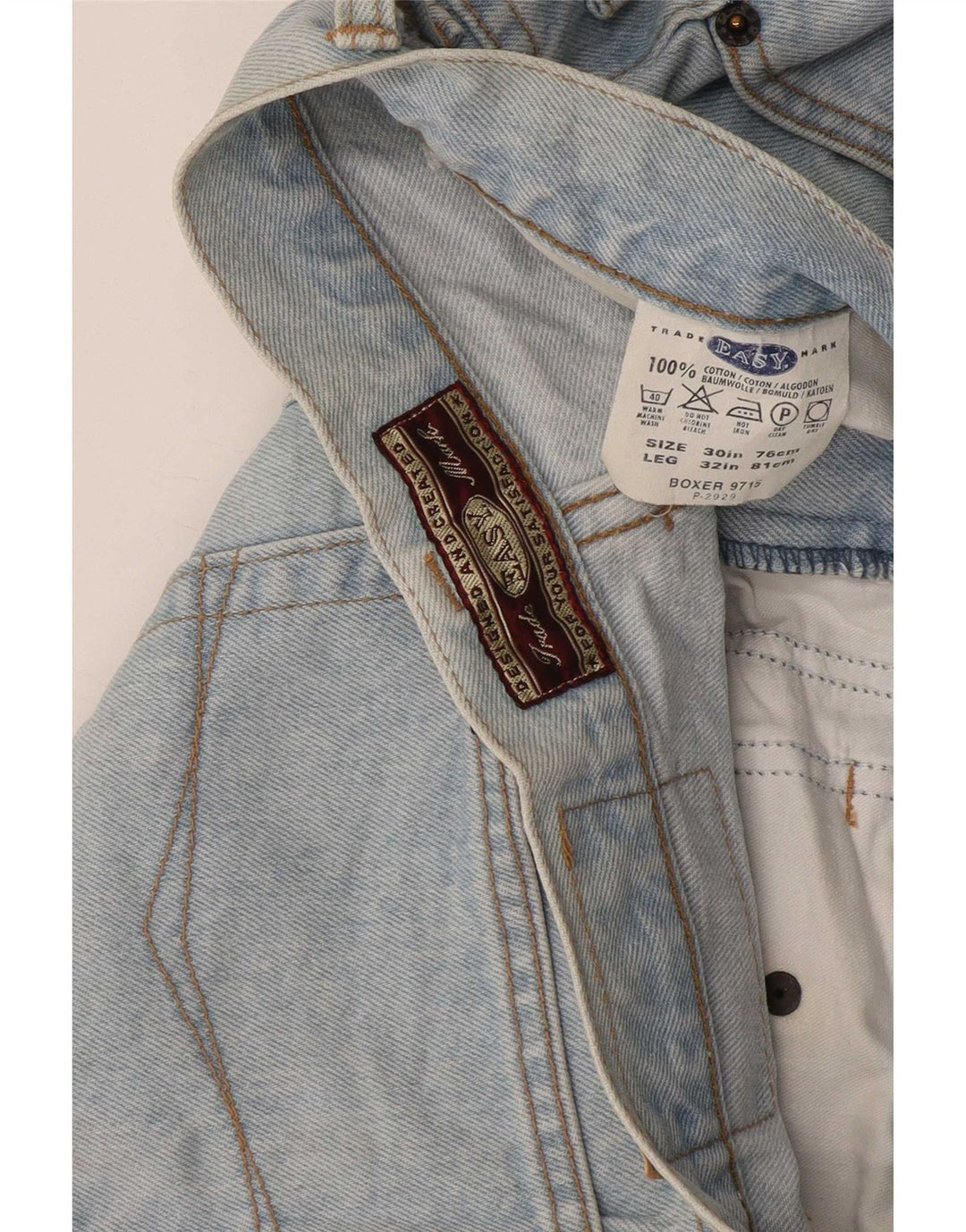 Varemærke Straight Jeans til mænd W30 L32 Blå Bomuld