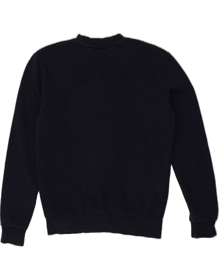 FILA Mens Graphic Sweatshirt Jumper IT 44 XS Navy Blue Cotton | Vintage Fila | Thrift | Second-Hand Fila | Used Clothing | Messina Hembry 