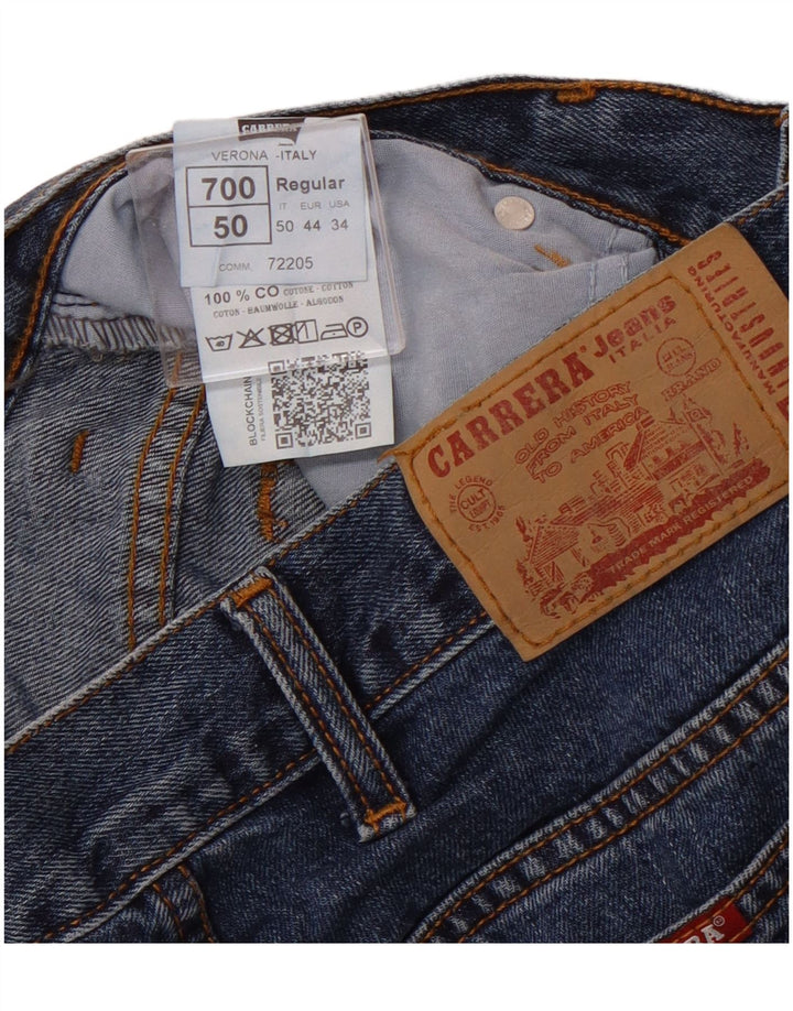 CARRERA Herre 700 Straight Jeans IT 50 Large W34 L30 Marineblå Bomuld