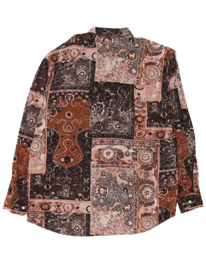 Vintage herreskjorte medium flerfarvet patchwork