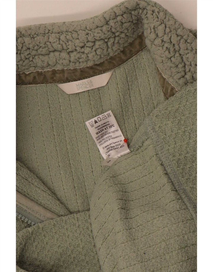 Marks & Spencer Sweatshirt med lynlås til kvinder UK 12 Medium Khaki