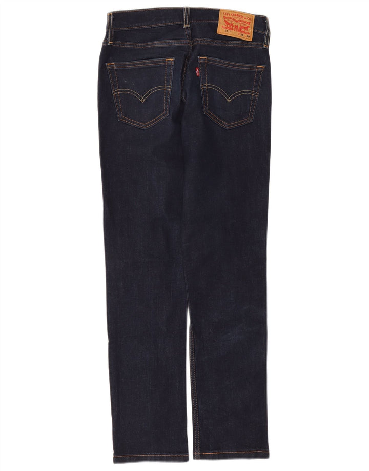 LEVI'S Dame 511 Slim Jeans W29 L30 Marineblå Bomuld