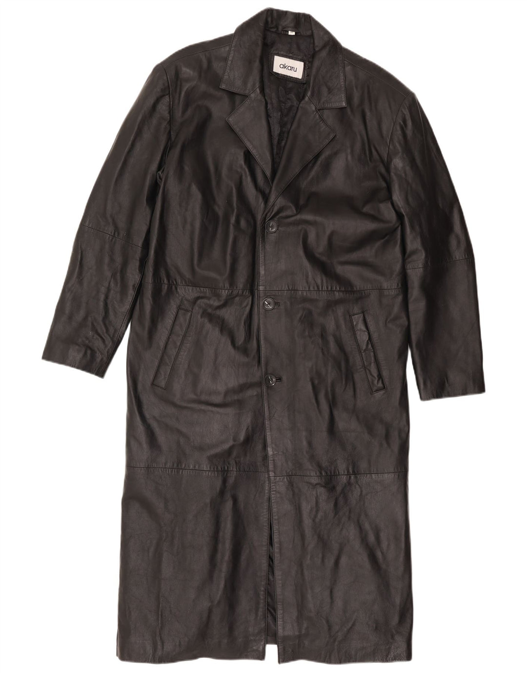 Herre læderfrakke EU 50 Large Black Læder