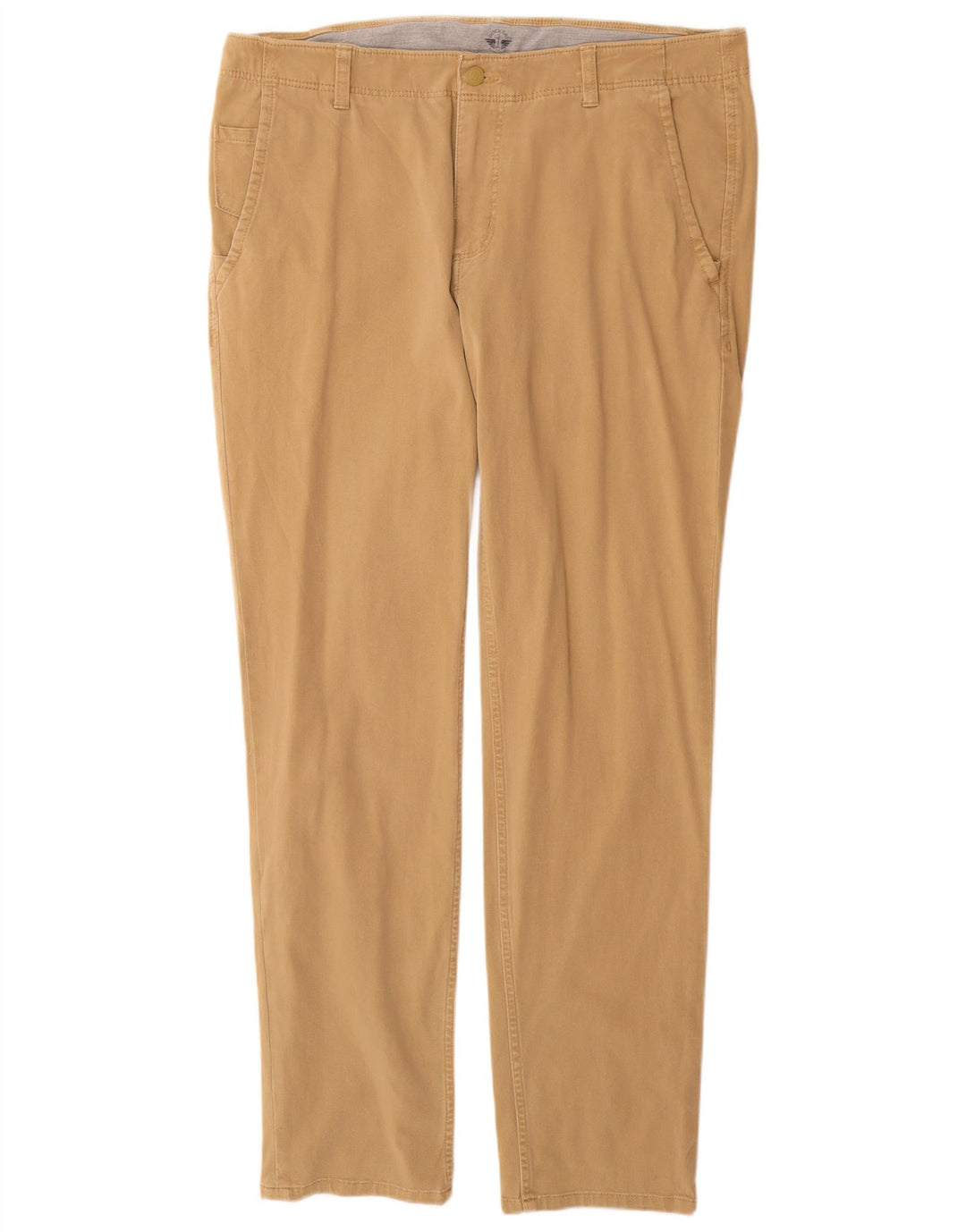 DOCKERS Slim Chino Bukser til mænd W36 L32 Beige Bomuld