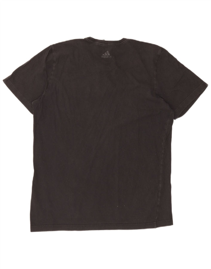 ADIDAS Grafisk T-shirt top til mænd, stor sort bomuld