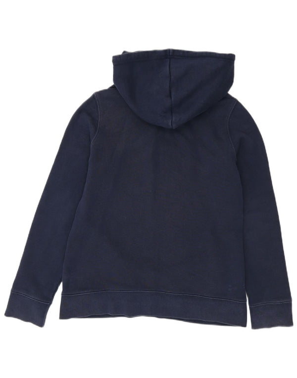 Adidas Graphic Hoodie Jumper UK 8 Small Navy Blue Bomuld