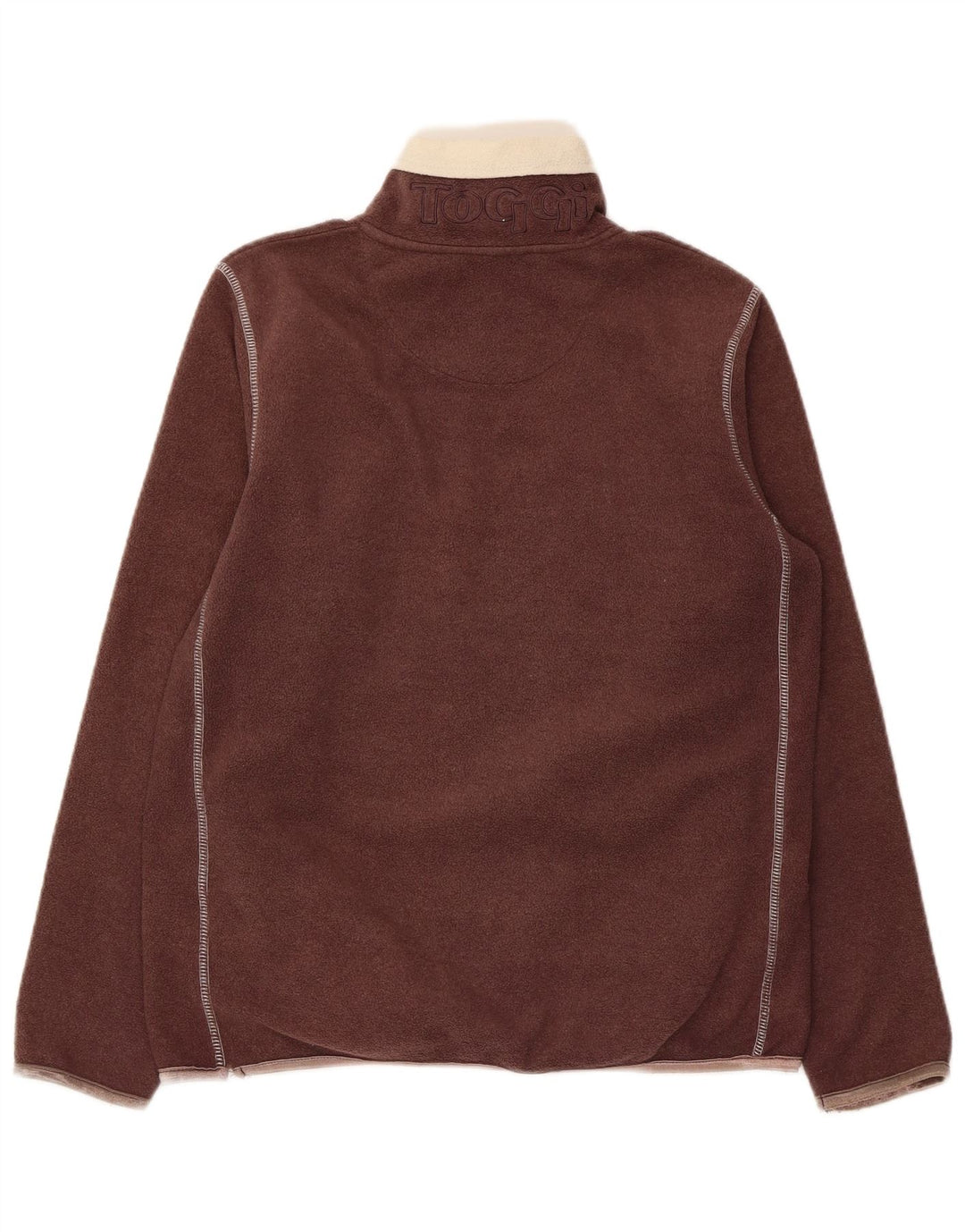 TOGGI Fleece Jumper med lynlås til kvinder UK 12 Medium Brun Polyester