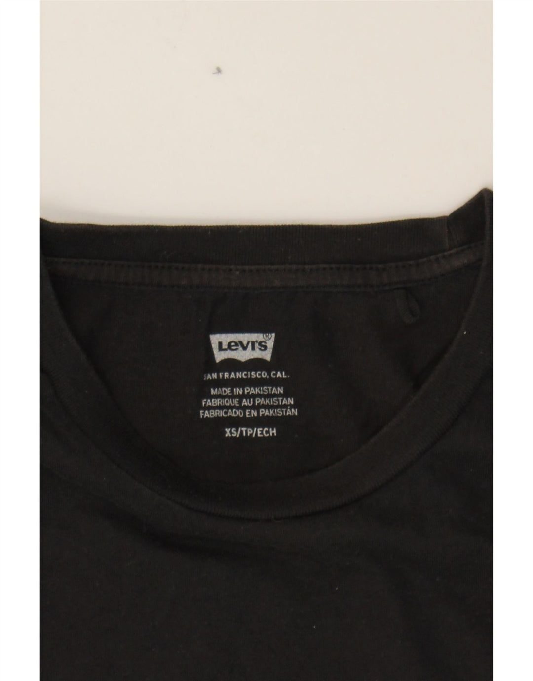 LEVI'S Mens Graphic T-Shirt Top XS Black Cotton Vintage Levi's and Second-Hand Levi's from Messina Hembry 
