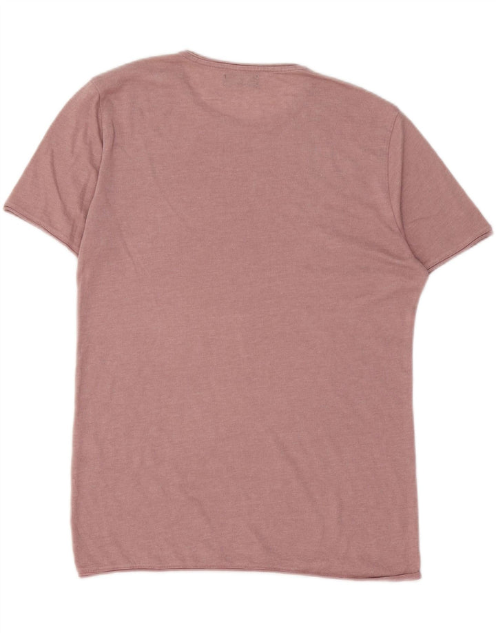 ZARA Mens T-Shirt Top Medium Pink Cotton