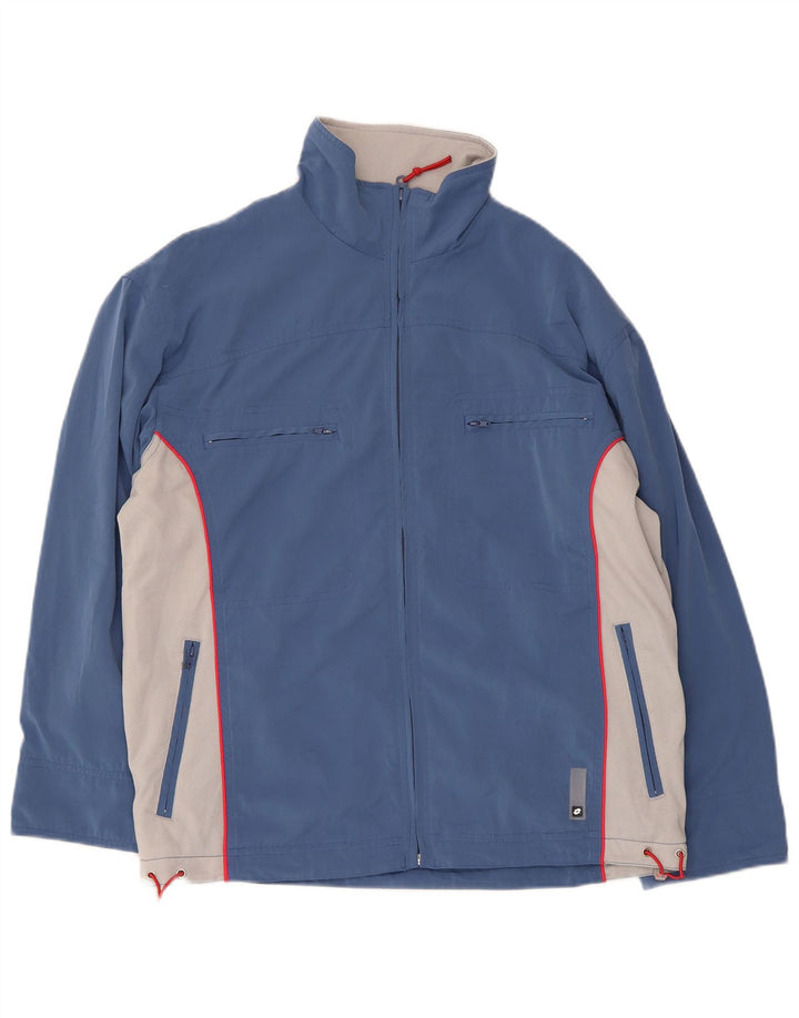 Lotto Træningsdragt til mænd Topjakke Medium Blue Colourblock Polyester