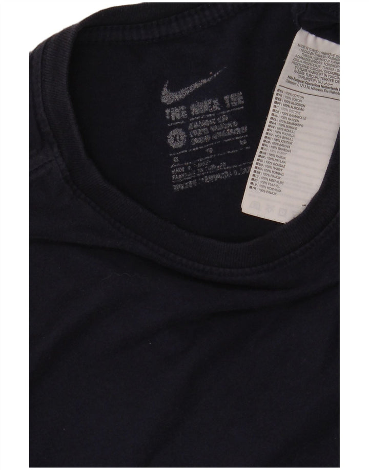NIKE grafisk T-shirt top til mænd XL marineblå bomuld