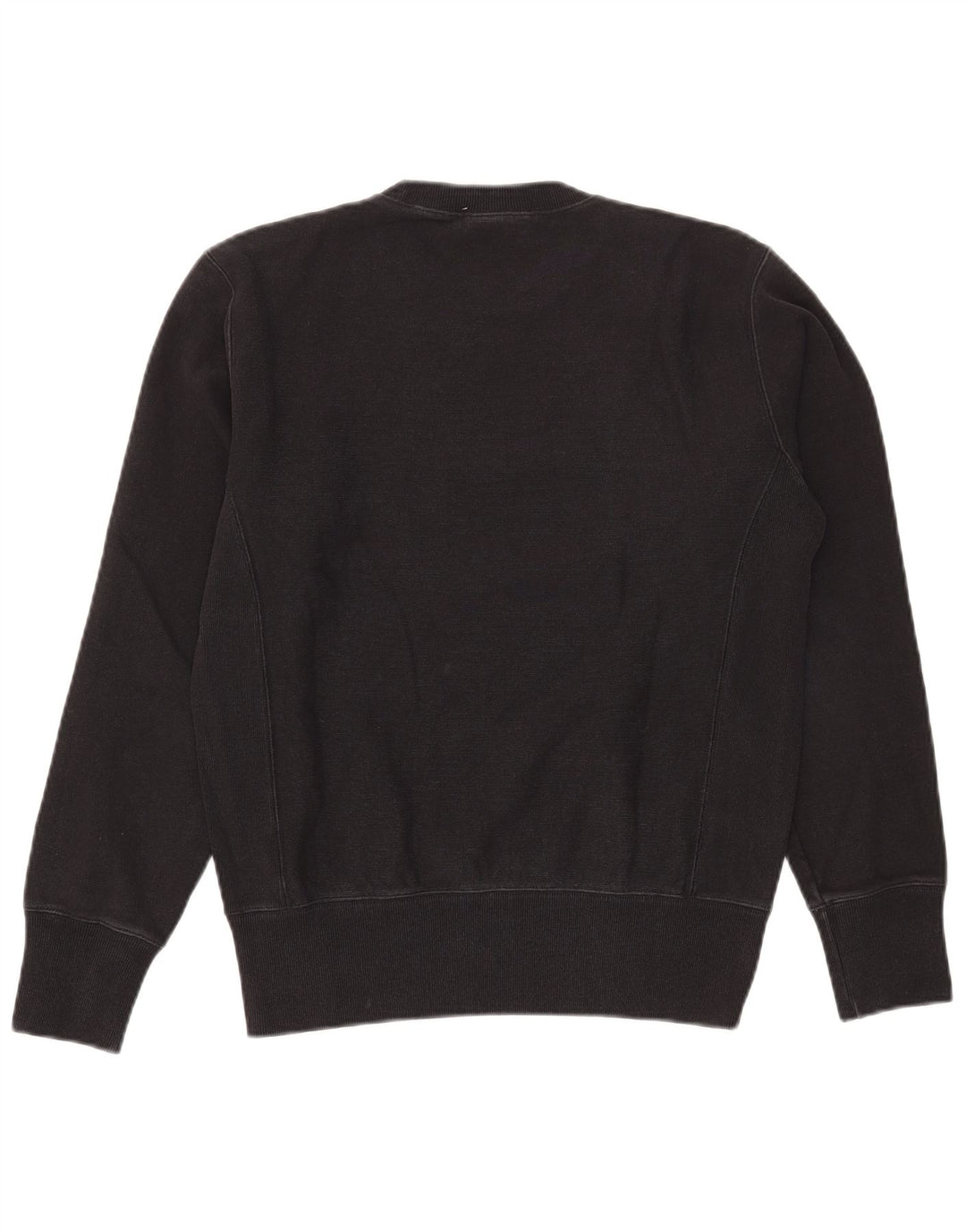 Champion Herre Reverse Weave Grafisk Sweatshirt Jumper Medium Sort Bomuld