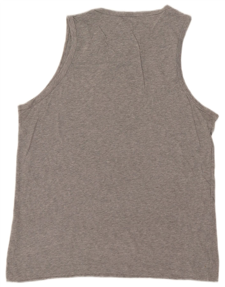 Nike grafisk vest top til mænd, stor grå flækket bomuld