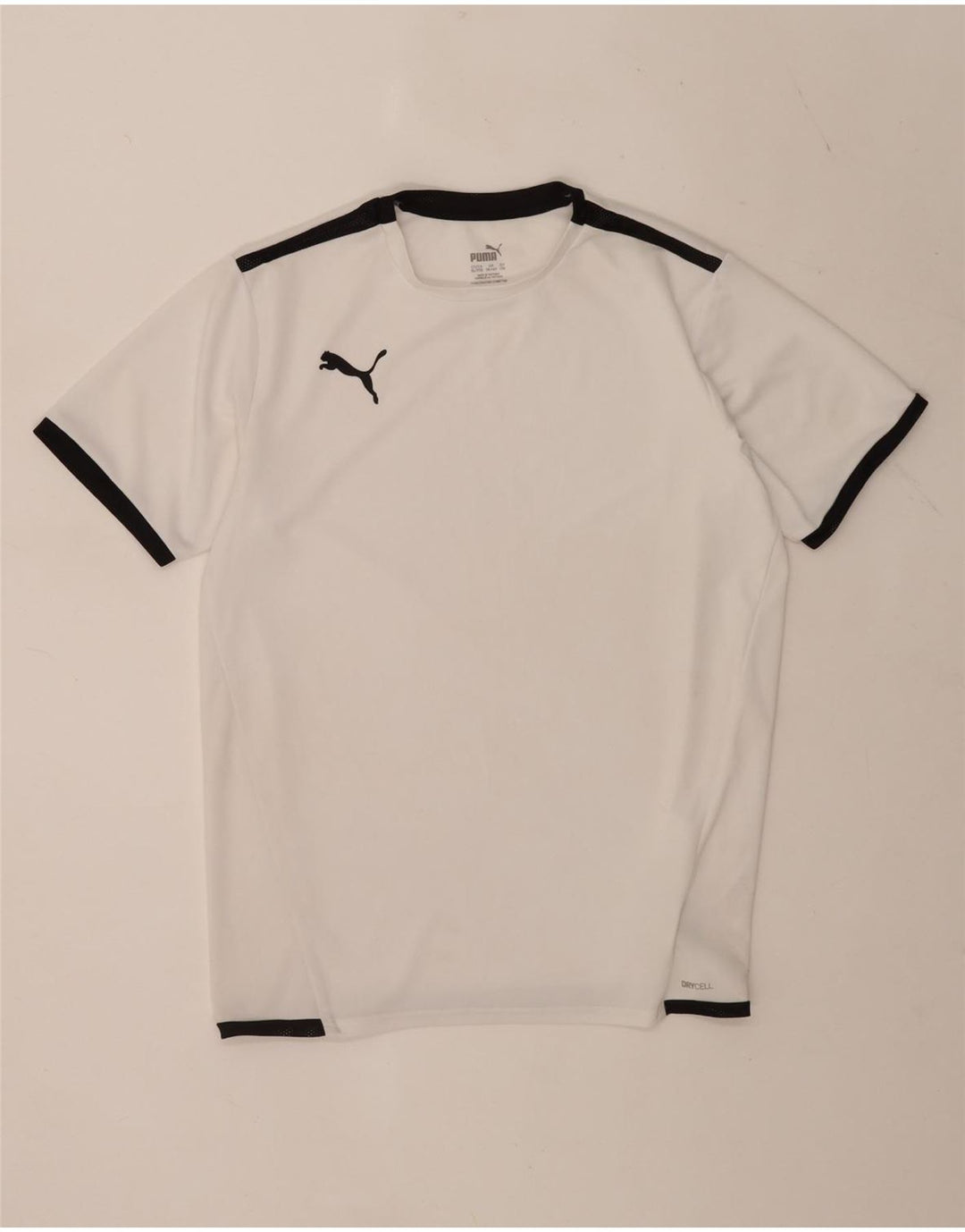 Puma Boys T-Shirt Top 15-16 år Hvid Colourblock Polyester