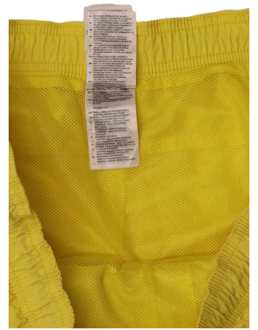 Adidas Badeshorts til mænd store gule nylon