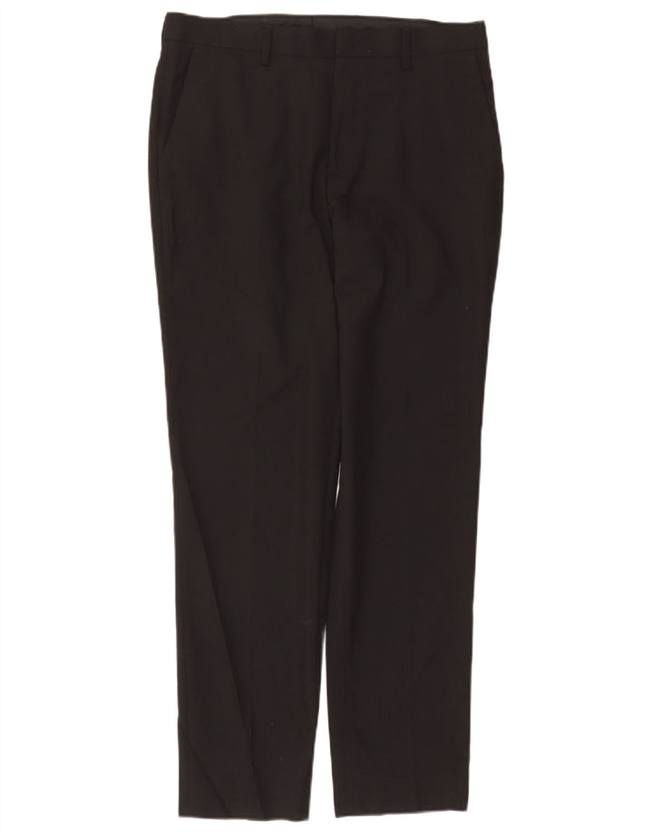 Marks & Spencer Dame Slim Fit Suit Bukser W32 L31 Sort Polyester