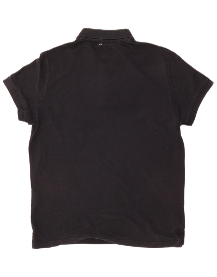 Armani Jeans Herre Custom Fit Polo Shirt Medium Sort Bomuld