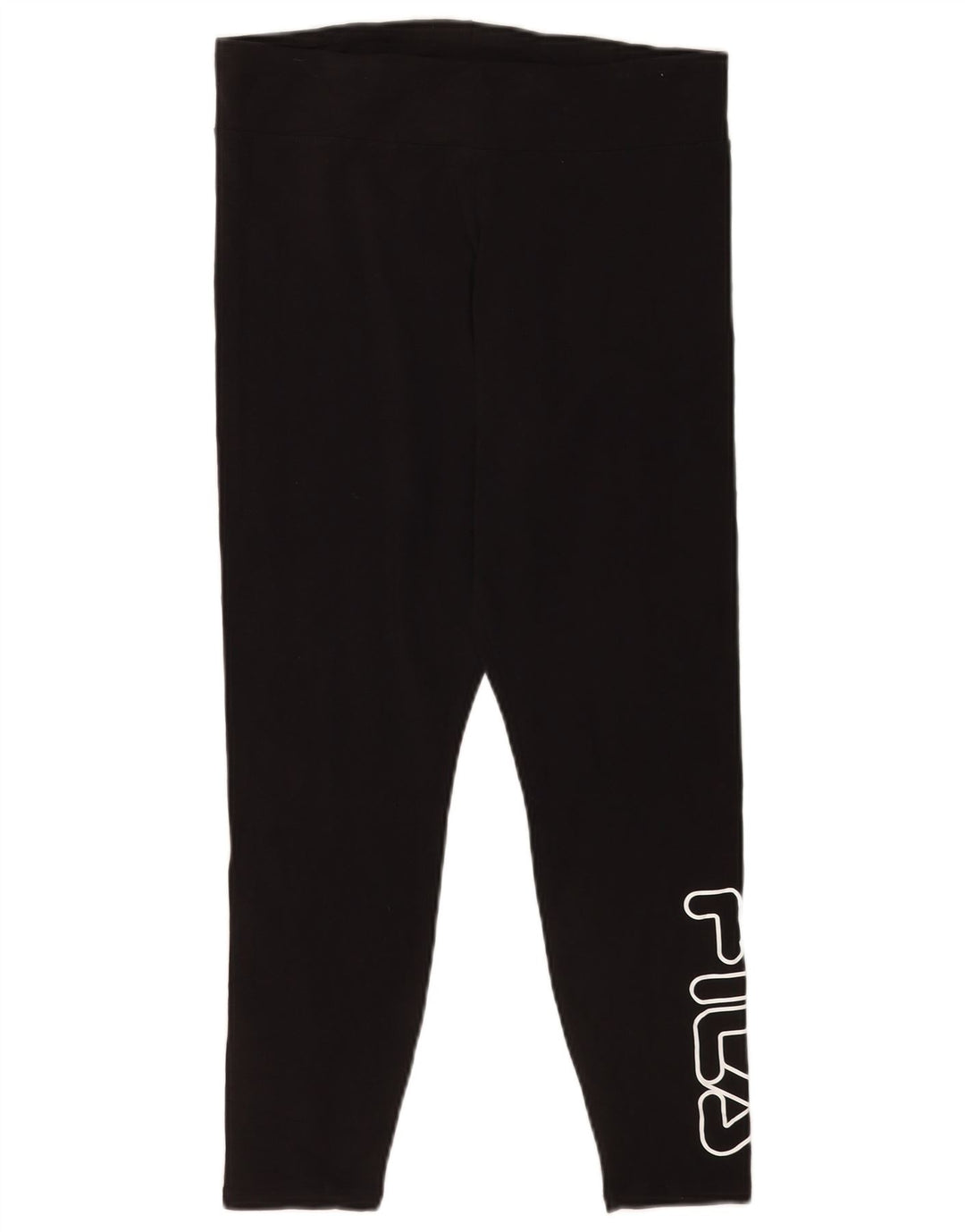 Fila Womens Graphic Crop Leggings Large Black Bomuld