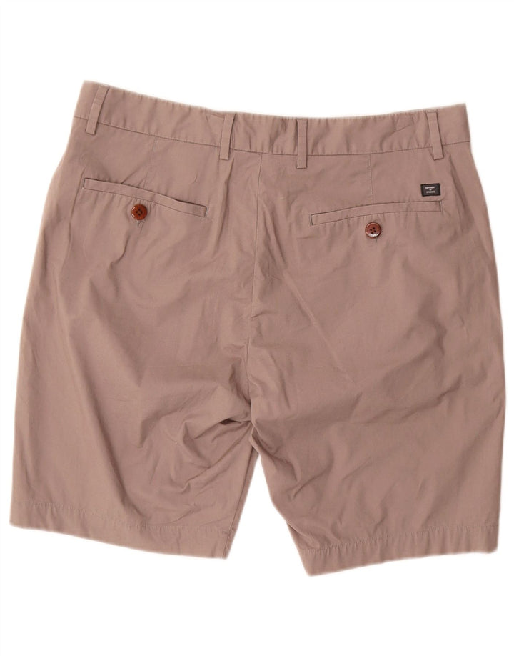 SUPERDRY Chino Shorts til mænd W34 Stor brun bomuld