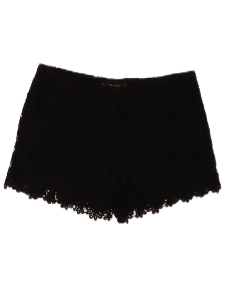 Zara Casual Shorts til kvinder Small W26 Black Floral