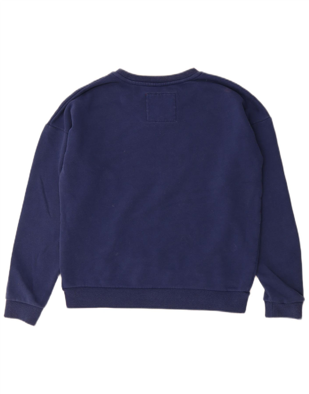 Superdry Womens Grafisk Oversized Sweatshirt Jumper UK 12 Medium Navy Blue