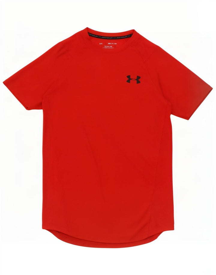 Under Armour Herre Heat Gear T-Shirt Top Lille Rød