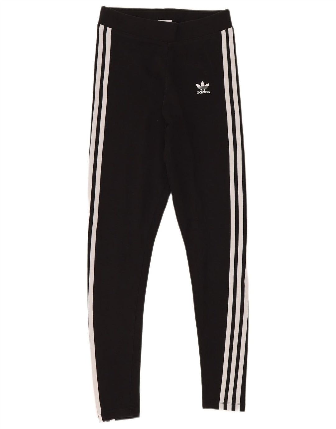 ADIDAS Womens Leggings UK 8 Small Black Bomuld