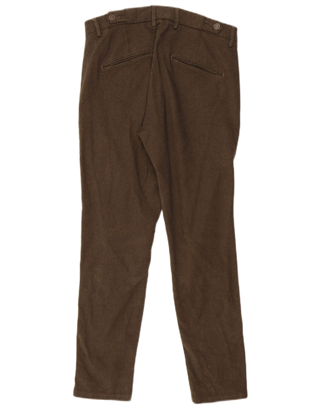 Zara Herre Slim Suit Bukser EU 36 XS W29 L28 Khaki Polyester