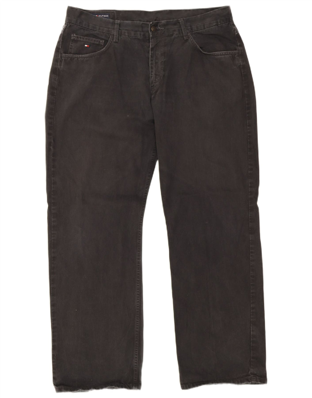 Tommy Hilfiger Herre Straight Jeans W38 L32 Sort Bomuld