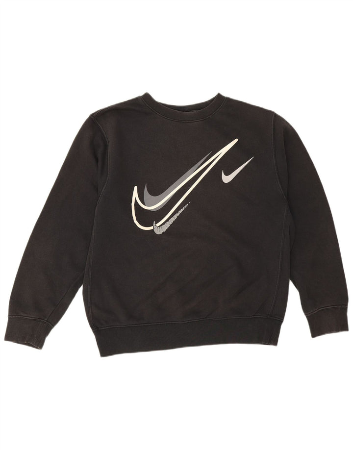 Nike grafisk sweatshirt til mænd, lille sort bomuld
