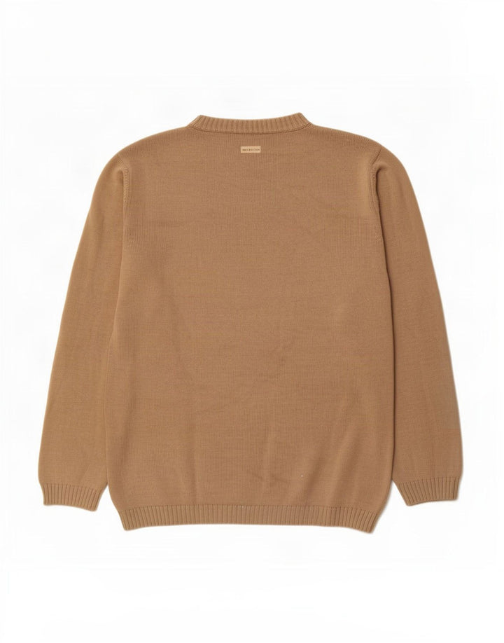Armani Jeans Herre V-hals sweater Medium Beige Bomuld