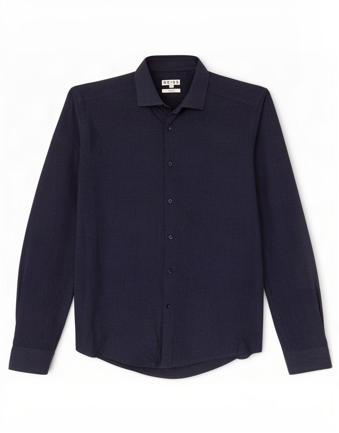 Reiss Slim Fit skjorte til mænd, lille marineblå bomuld