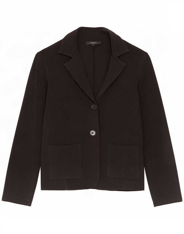 Max Mara Dame Weekend 2 Button Blazer Jacket UK 14 Large Black Lycra