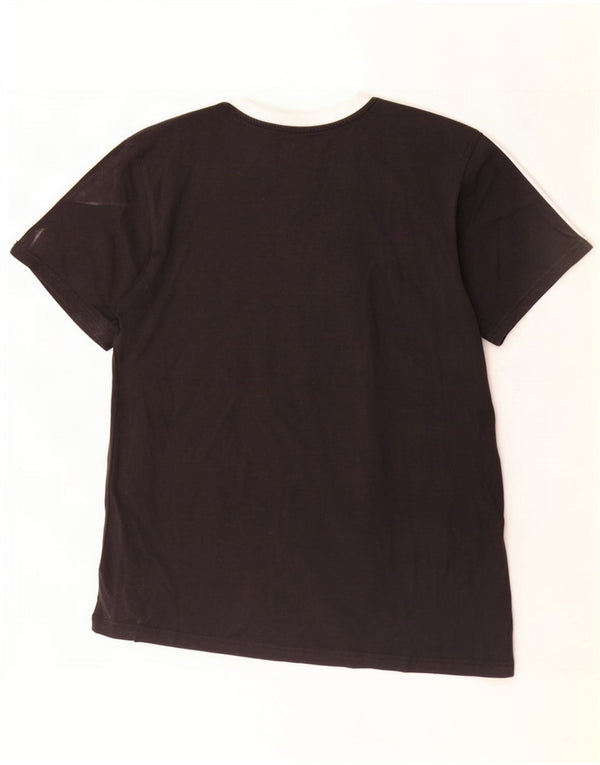 Adidas Dame Oversized T-Shirt Top UK 8/10 Small Black Bomuld