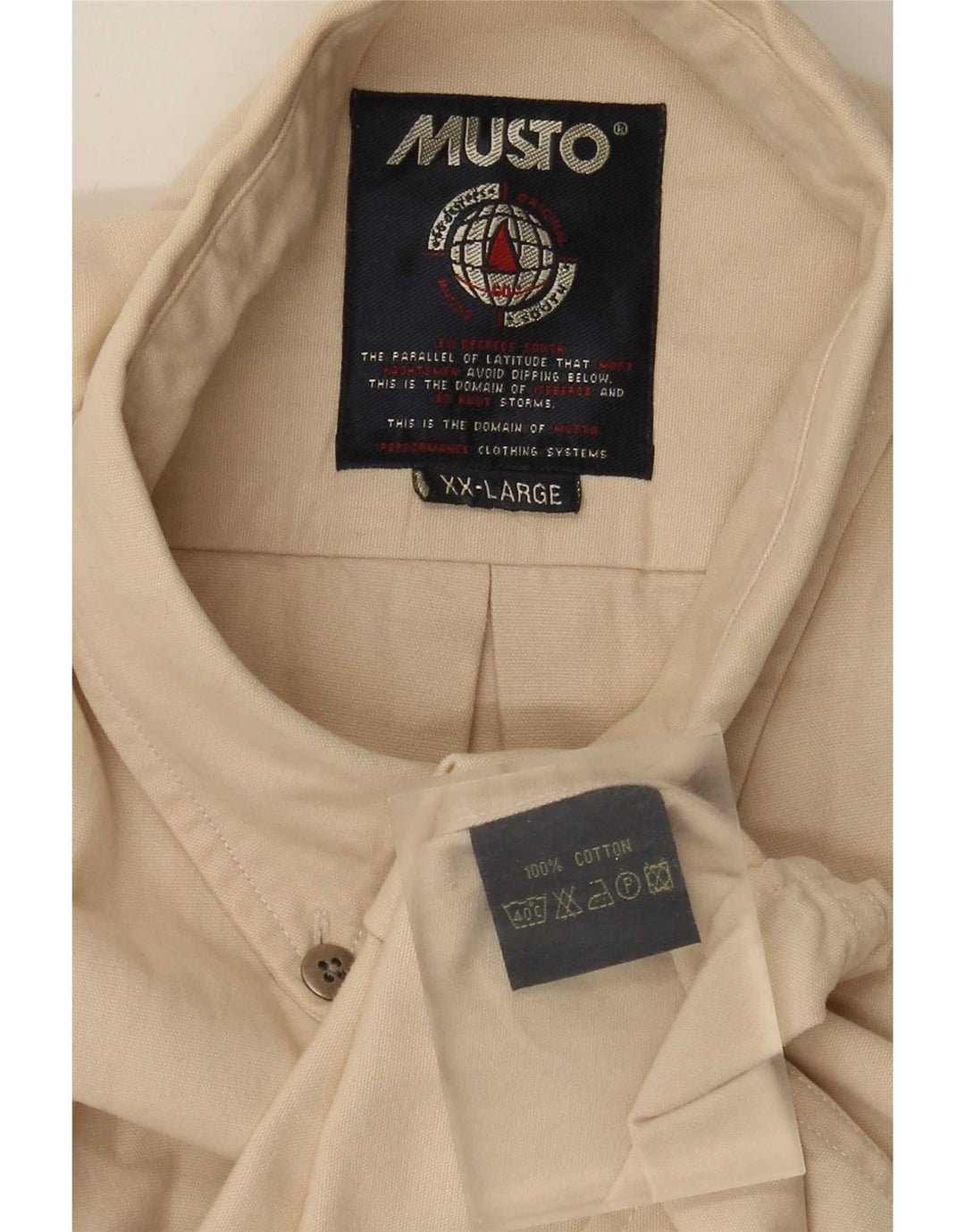 Musto Herreskjorte 2XL Beige Bomuld