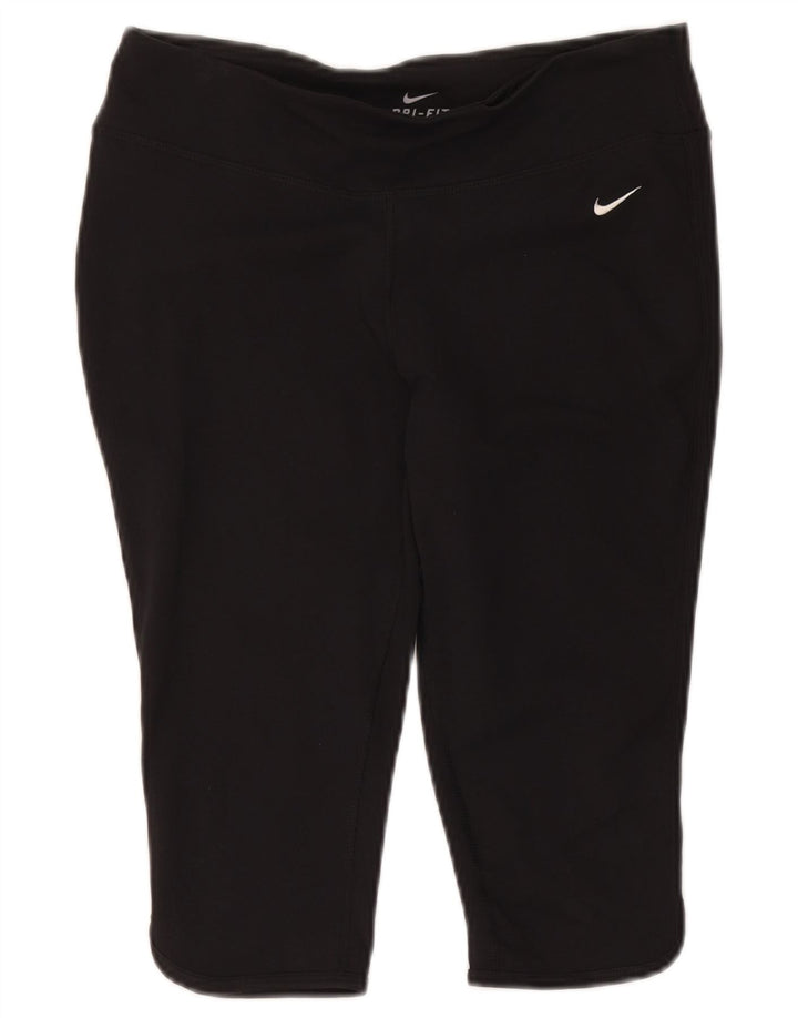 Nike Dame Dri Fit Capri Leggings UK 12/14 Medium Sort